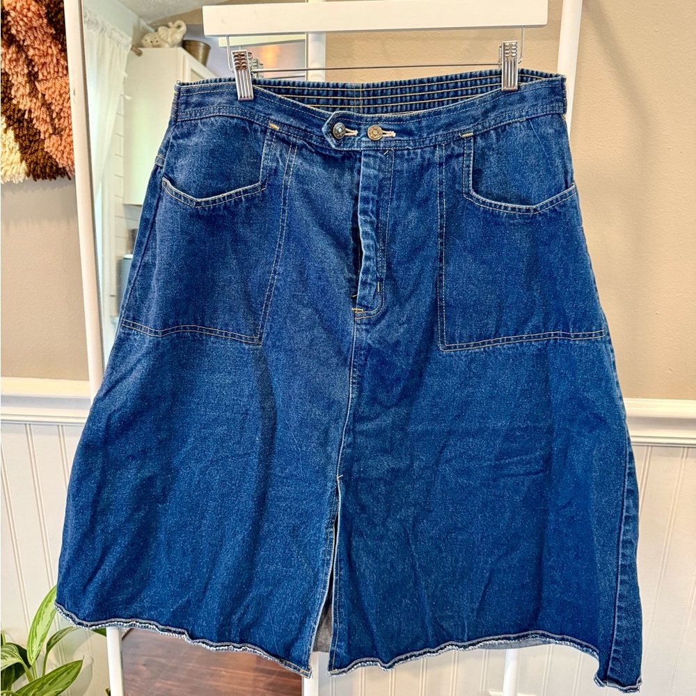100% cotton vintage Denim A-Line Skirt